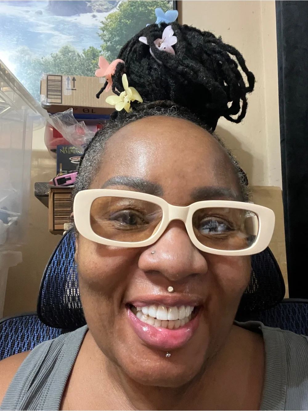 Chunky Ivory Cream Rectangle Eyeglasses Clear Lens Retro Fashion Glasses-Unisex